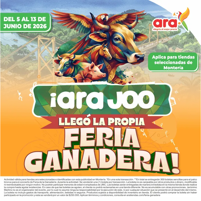 BOLETAS CONCIERTO FERIA NACIONAL DE LA GANADERÍA 2026