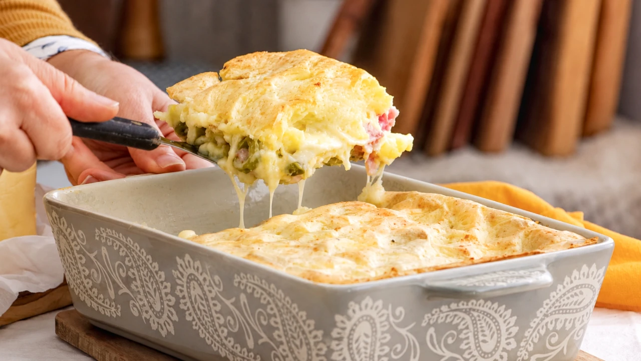 Pastel de Papa con Jamón y Queso